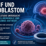 pemf und gliablastom - Herbert Eder - Frequenzforscher Infografik über PEMF und Glioblastom mit Gehirn, Tumorzellen und Laborutensilien; deutsche Überschriften und Bulletpoints.