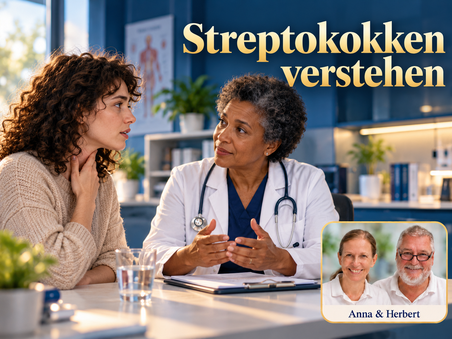 Streptokokken verstehen – Anna und Herbert - Herbert Eder - Frequenzforscher Zwei Frauen, eine im weißen Mantel, sprechen unter dem Titel Streptokokken verstehen.