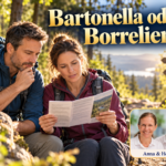 Bartonella oder Borrelien? – Anna und Herbert - Herbert Eder - Frequenzforscher Zwei Wandernde lesen eine Broschüre unter dem Titel Bartonella oder Borrelien?