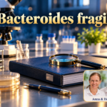 Bacteroides fragilis – Anna und Herbert - Herbert Eder - Frequenzforscher Mikroskop, Probenröhrchen, Ordner und Lupe unter dem Titel Bacteroides fragilis.