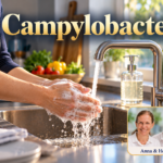Campylobacter – Anna und Herbert - Herbert Eder - Frequenzforscher Hände werden mit Seife an einer Küchenspüle gewaschen unter dem Titel Campylobacter.