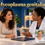 Mycoplasma genitalium – Anna und Herbert - Herbert Eder - Frequenzforscher Zwei Frauen, eine im weißen Mantel, sprechen unter dem Titel Mycoplasma genitalium.