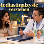 Mediastinalzyste verstehen – Anna und Herbert - Herbert Eder - Frequenzforscher Frau und Mann im weißen Mantel sprechen unter dem Titel Mediastinalzyste verstehen.