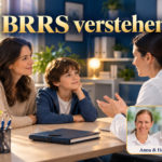 BRRS verstehen – Anna und Herbert - Herbert Eder - Frequenzforscher Frau und Kind sprechen mit einer Person im weißen Mantel unter dem Titel BRRS verstehen.