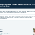 Elektromagnetische Felder und biologische Systeme Studien einordnen - Herbert Eder - Frequenzforscher Wissensgrafik zum Thema „Elektromagnetische Felder und biologische Systeme: Studien einordnen“ mit Erläuterungen und Porträtfeld Anna und Herbert.